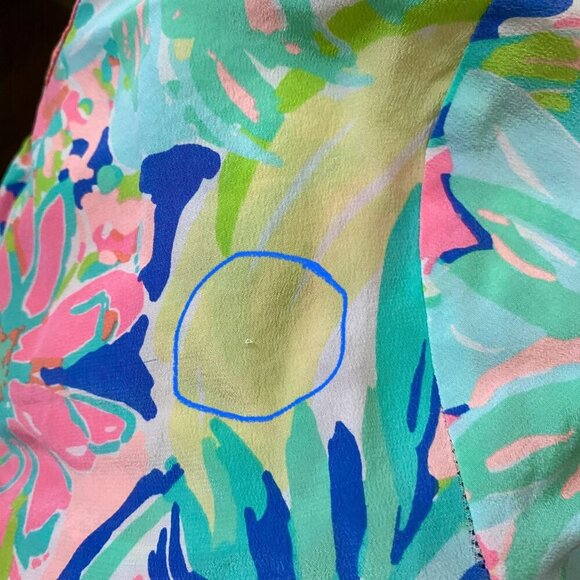 Lilly Pulitzer Colorful Long Sleeve Silk Women's XS - Picture 13 of 13